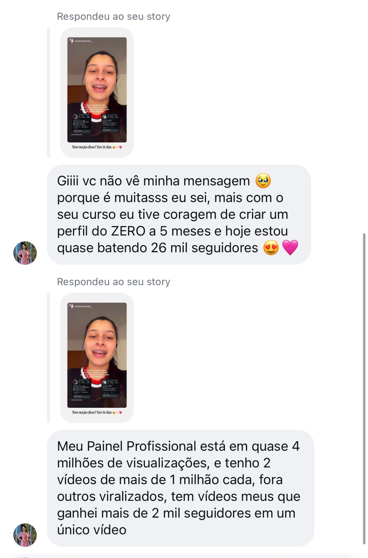 Instagram: perfil criado do zero há 5 meses quase atingindo 26 mil seguidores e vídeos com mais de 1 milhão de views